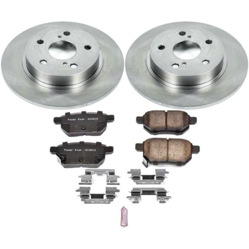 PowerStop KOE6097 OE Stock Replacement Low-Dust Ceramic Brake Pad and Rotor Kit