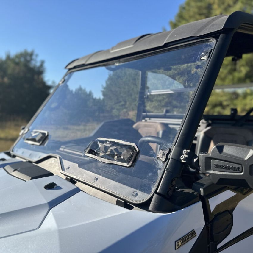 Seizmik 50-55317KIT 24+ Kawasaki Ridge Ranch Tool Less Windshield - Hardcoated