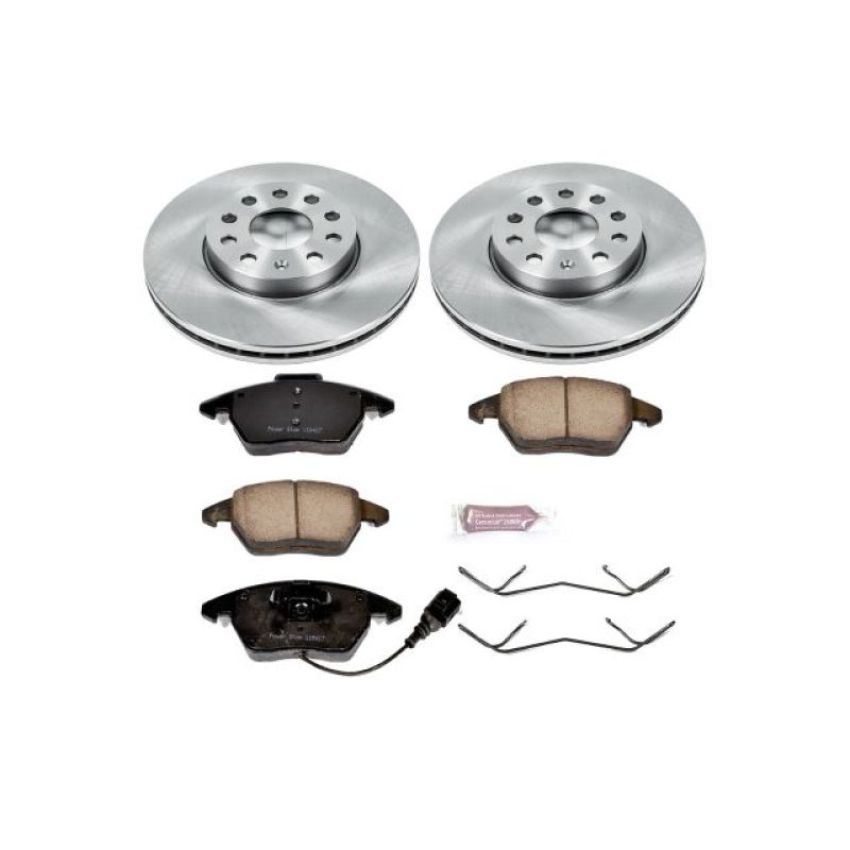 PowerStop KOE4623 OE Stock Replacement Low-Dust Ceramic Brake Pad and Rotor Kit