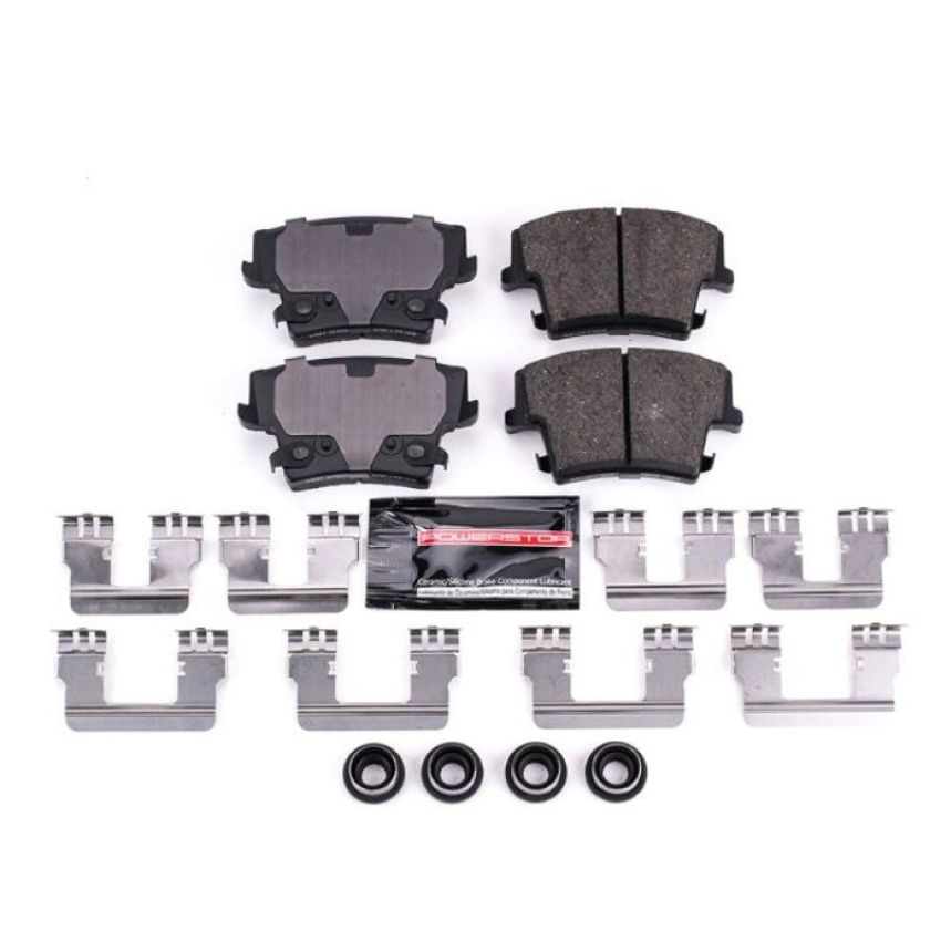 PowerStop Z23-1057 PowerStop - Z23 Daily Driver Carbon-Fiber Ceramic Brake Pads with Hardware Kit