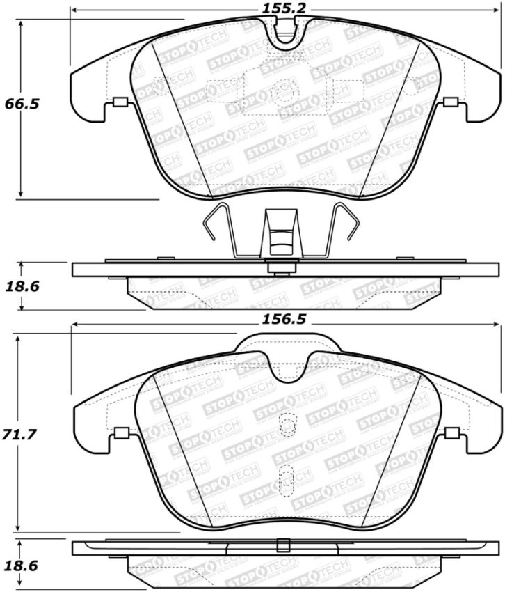 Stoptech 308.12410 Street Brake Pads