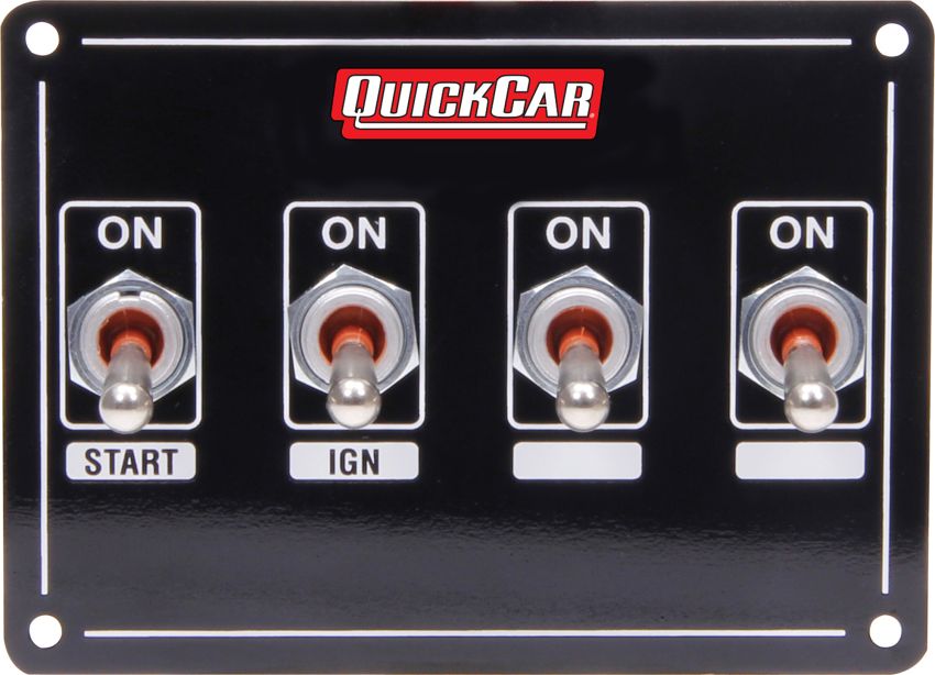 QUICKCAR RACING PRODUCTS QRP50-7411 Ignition Panel Extreme 4 Switch Dual Ignition