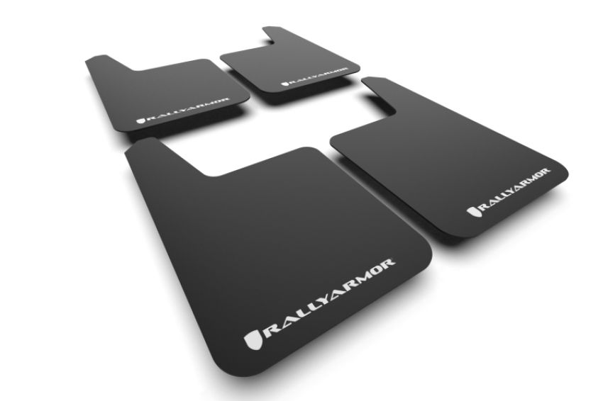 Rally Armor MF20-BAS-WH Black Mud Flap/White Logo