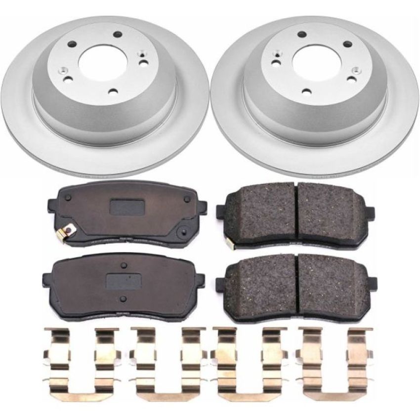 PowerStop CRK7213 Genuine Geomet Coated Rotor and Low-Dust Ceramic Brake Pad Kit