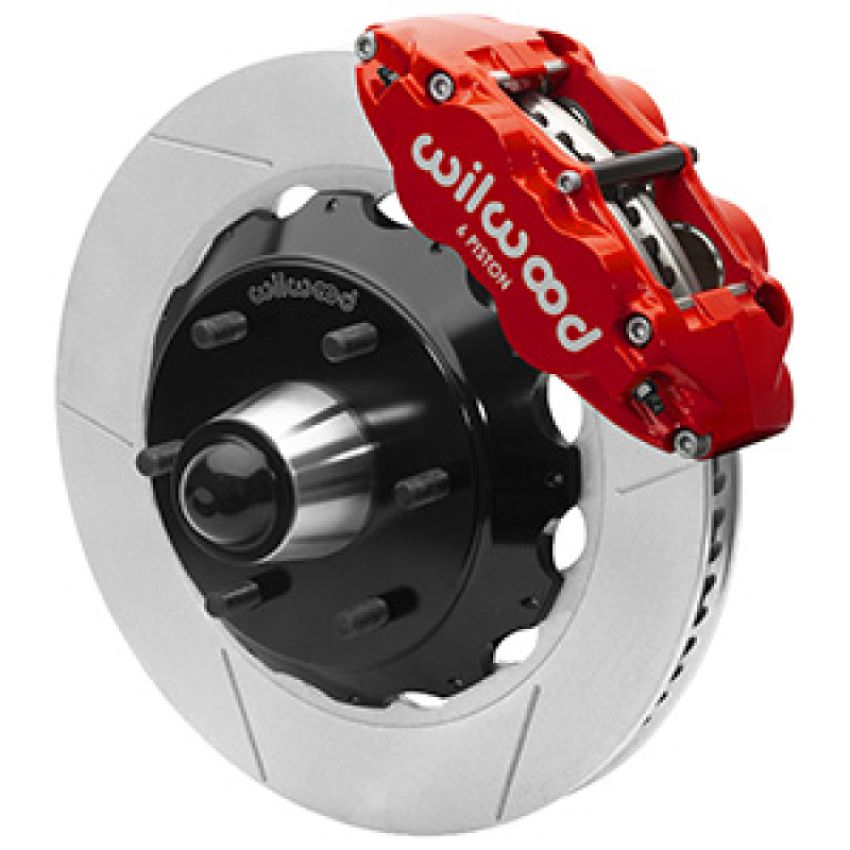 Wilwood 140-16458-R 63-87 C10 FNSL6R Front Big Brake Brake Kit 14in slotted 6x5.5 BP for drop spindles - Red