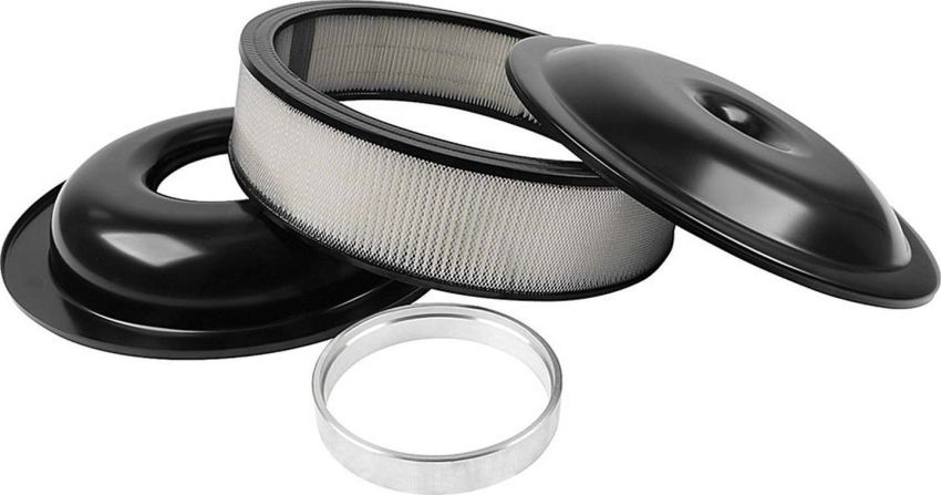 ALLSTAR PERFORMANCE ALL25915 LW 14in A/C Kit Black 4in Paper Element