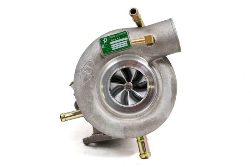 Forced Performance 2029130-0502010 Subaru STi Green UHF Turbo 84mm Black Housing External WG w/Oil Line (D/S Only)