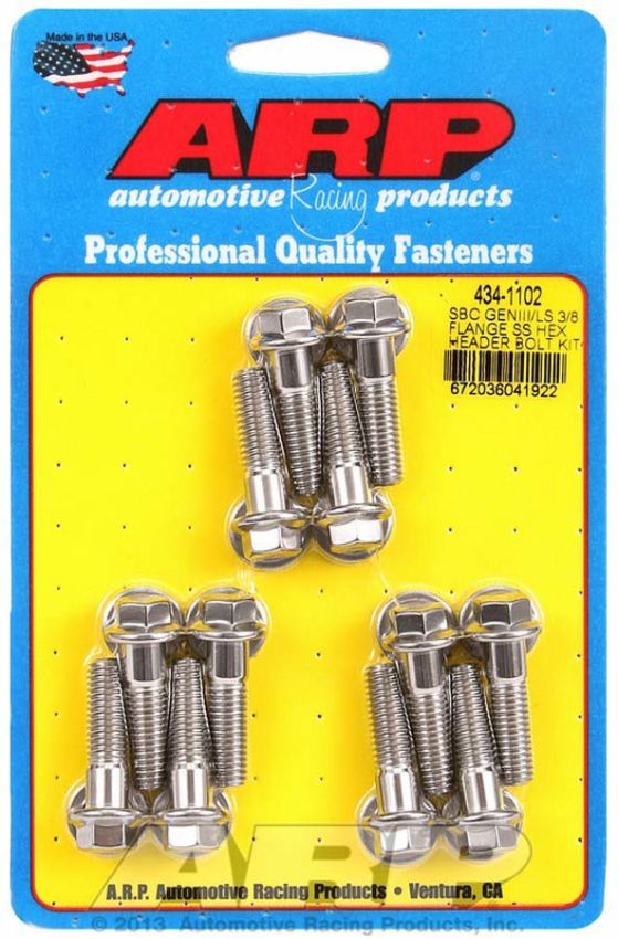 ARP ARP434-1102 S/S Header Bolt Kit - 6pt. GM LS