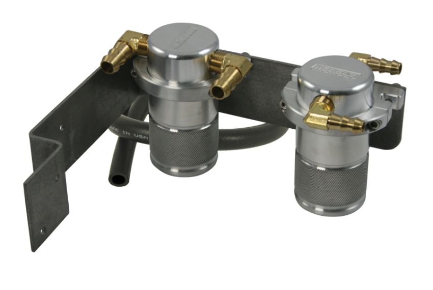 Moroso 85644 08-14 Subaru STi (w/Top Mount Intercooler) Air/Oil Separator Catch Can - Billet Aluminum