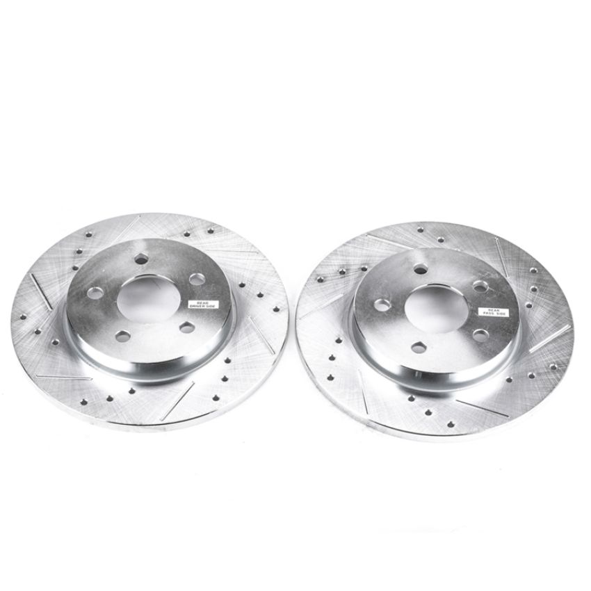 PowerStop EBR817XPR PowerStop Evolution Performance Drilled, Slotted & Plated Brake Rotor Pair