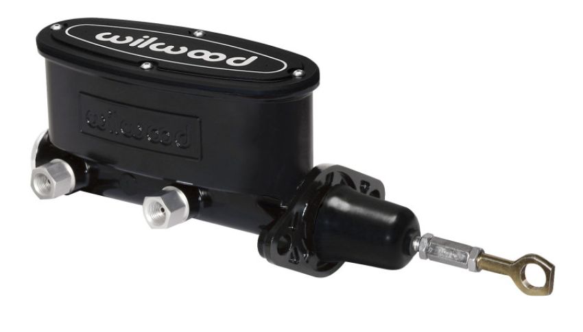 Wilwood 260-12900-BK High Volume Tandem M/C - 7/8in Bore Black-W/Pushrod - Early Mustang
