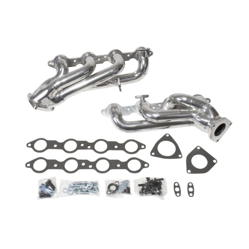 BBK Performance Parts 40050 1999-2013 GM TRUCK/SUV 4.8L/5.3L 1-3/4 SHORTY HEADERS (POLISHED SILVER CERAMIC)