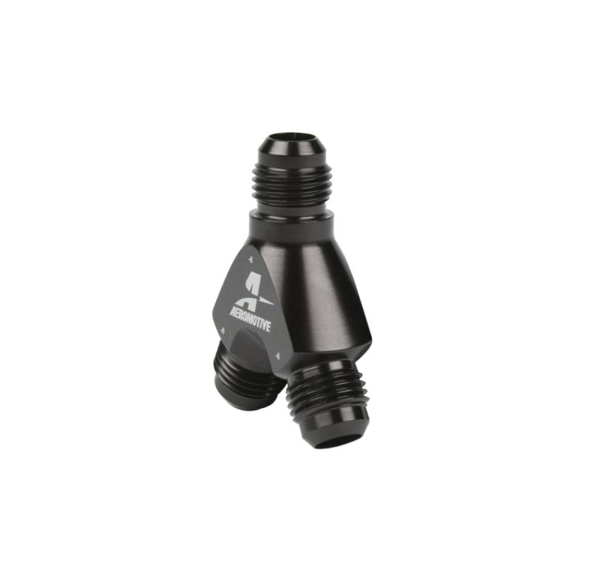AEROMOTIVE AFS15672 Y-Block Fitting - 6an to 2 x -6an