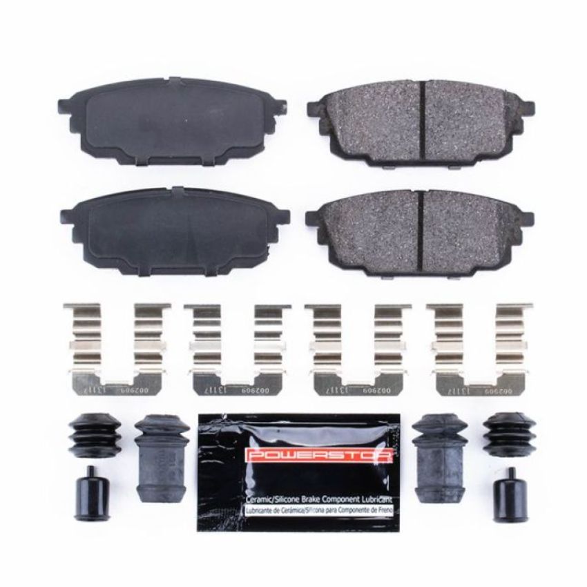 PowerStop Z23-892 PowerStop - Z23 Daily Driver Carbon-Fiber Ceramic Brake Pads with Hardware Kit