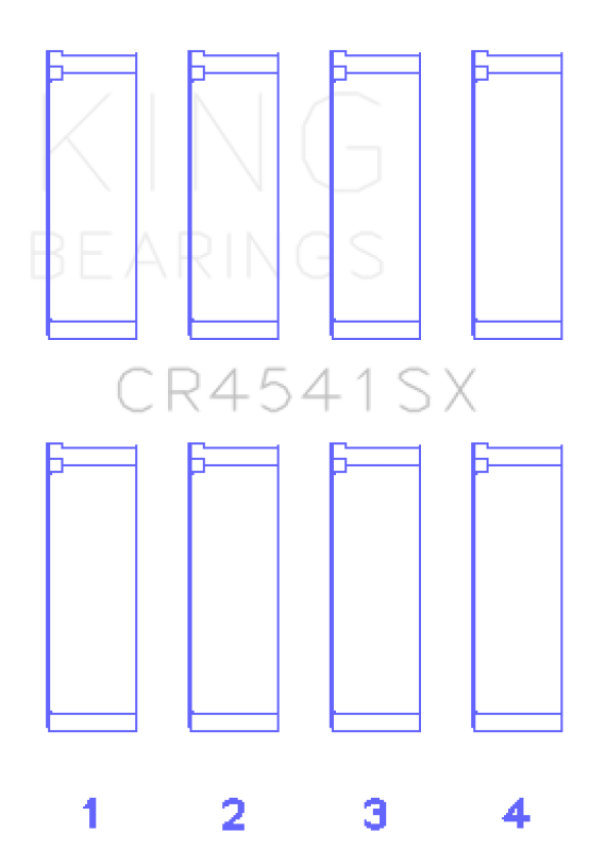 King Engine Bearings CR4541SX0.25 Honda F23A/F23Z/K20A3/16V (Size +0.25mm) Connecting Rod Bearing Set