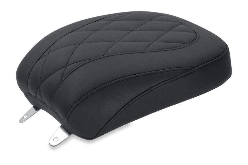 Mustang Motorcycle 76803 Mustang 84-06 Harley Standard Rear Tire Wide Tripper Passenger Seat Diamond Stitch - Black