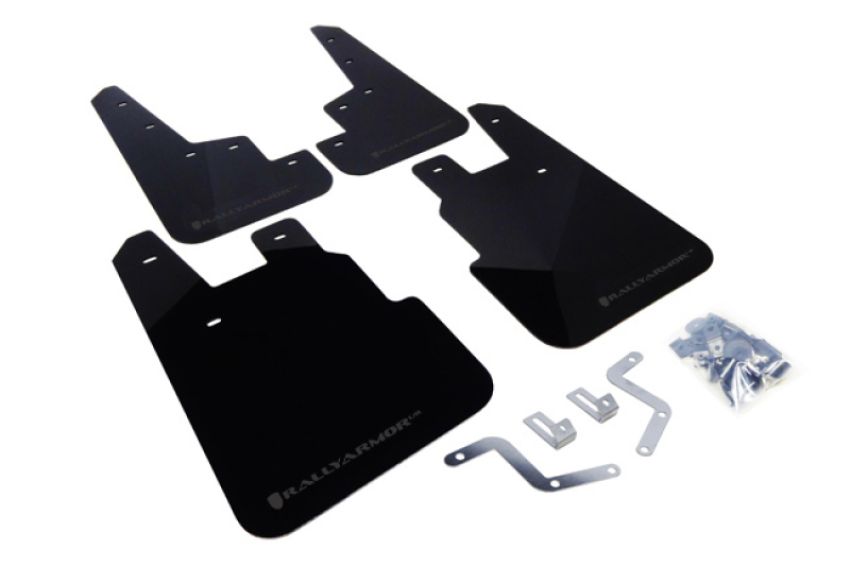 Rally Armor MF28-UR-BLK/GRY Black Mud Flap/Grey Logo