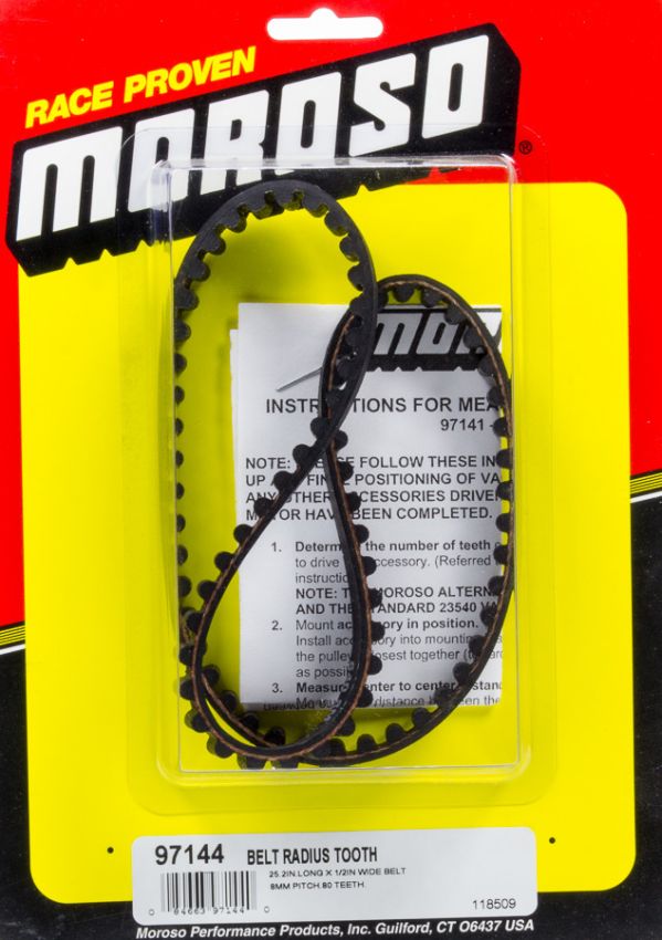 MOROSO MOR97144 Radius Tooth Drive Belt - 25.2 Long
