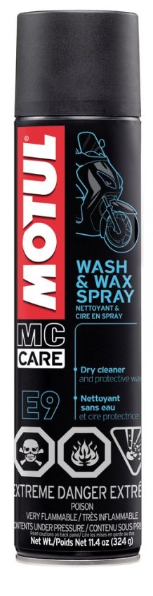 Motul 103258 E9 WASH & WAX SPRAY - 0.400L US CAN