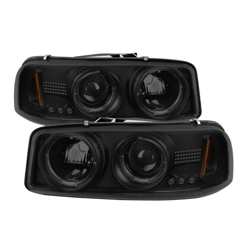 SPYDER 5078292 Projector Headlights - LED Halo - Black Smoke