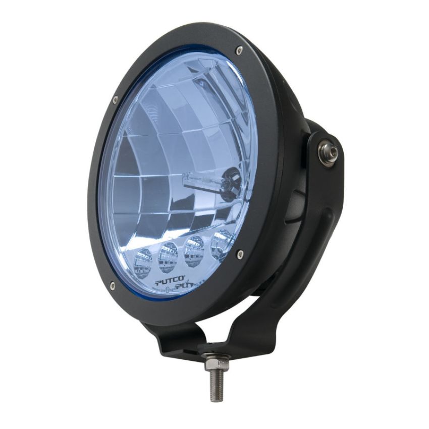 Putco 231930 HID Off Road Lamp w/4 LED DayTime Running Lights - 9in Black Housing w/ Blue Tinted Lens