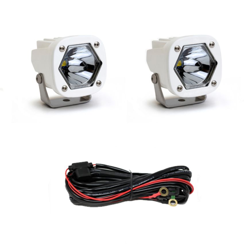 Baja Designs 387801WT S1 White LED Auxiliary Light Pod Pair