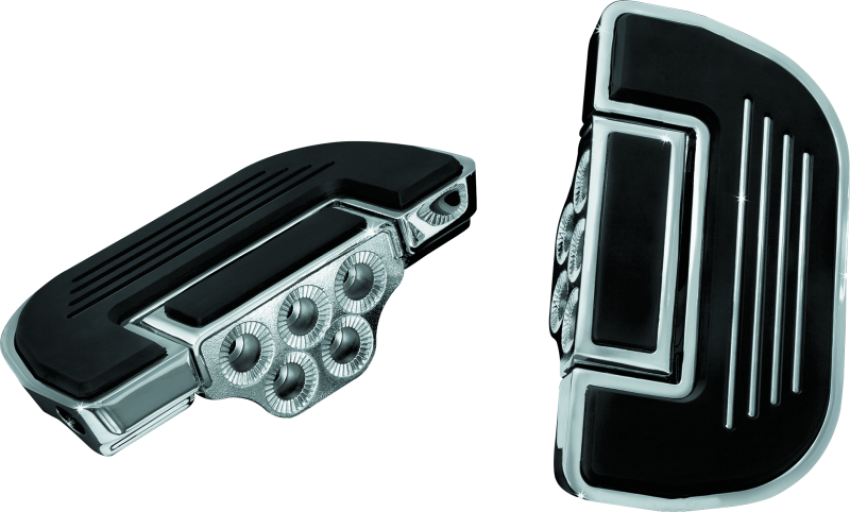 Kuryakyn 4351 Premium Ribbed Floorboards Without Adapter Chrome