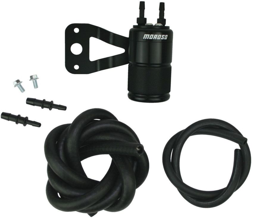Moroso 85711 Harley-Davidson 88-16 Evo Twin Cam Sportster Air Oil Separator - Black