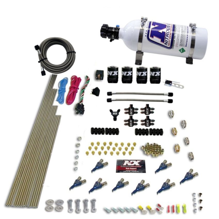 Nitrous Express 80001EFI-05 8 CYL PIRANHA DIRECT PORT, 4 SOLENOIDS, WITH 5LB BOTTLE (200-500HP EFI JETs)
