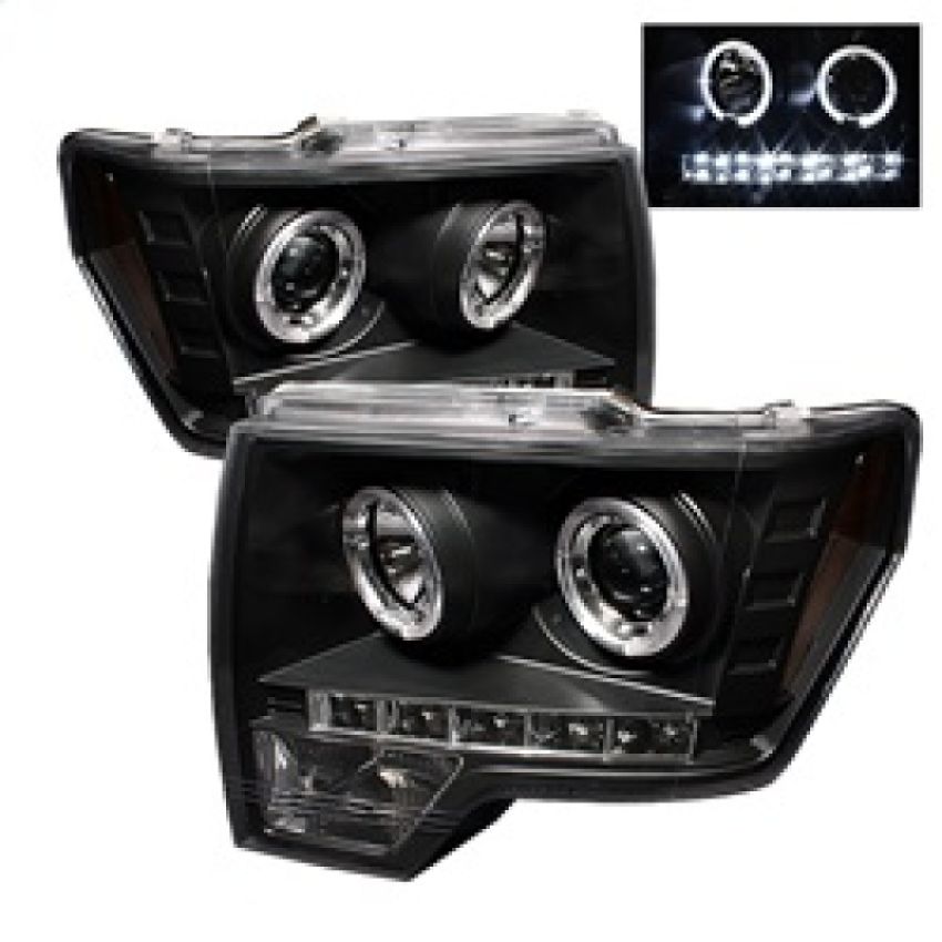 SPYDER 5010230 Projector Headlights - LED Halo - Black