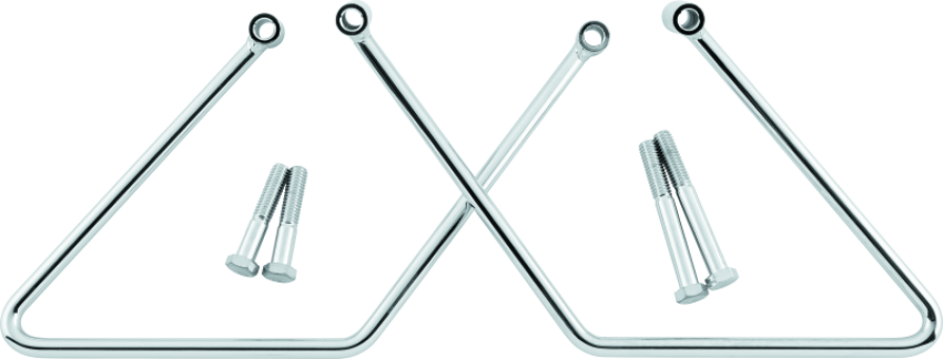 Bikers Choice 564236 00-05 FXST 00-17 FLST Chrome Saddlebag Supports Pr
