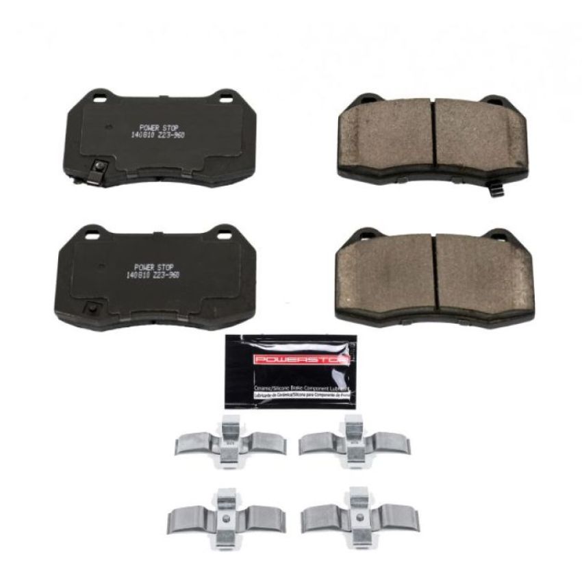 PowerStop Z23-960 PowerStop - Z23 Daily Driver Carbon-Fiber Ceramic Brake Pads with Hardware Kit