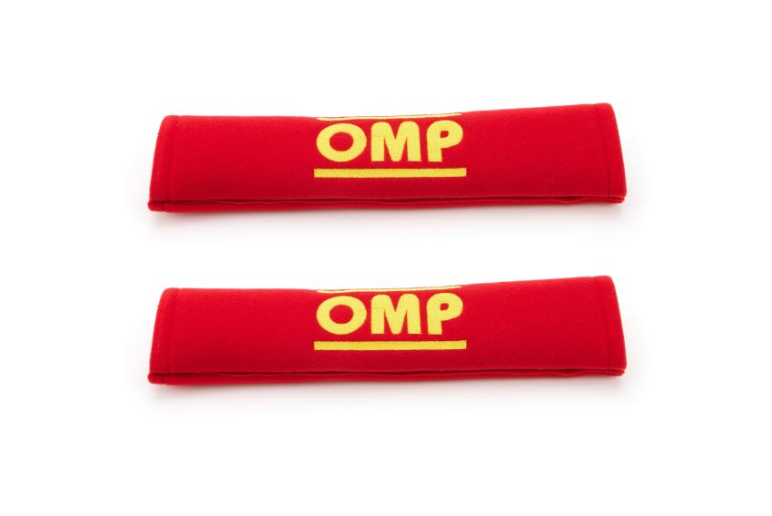 OMP RACING, INC. OMPDB0-0450-A01-061 Harness Pads Red Used w/ 2in Belts