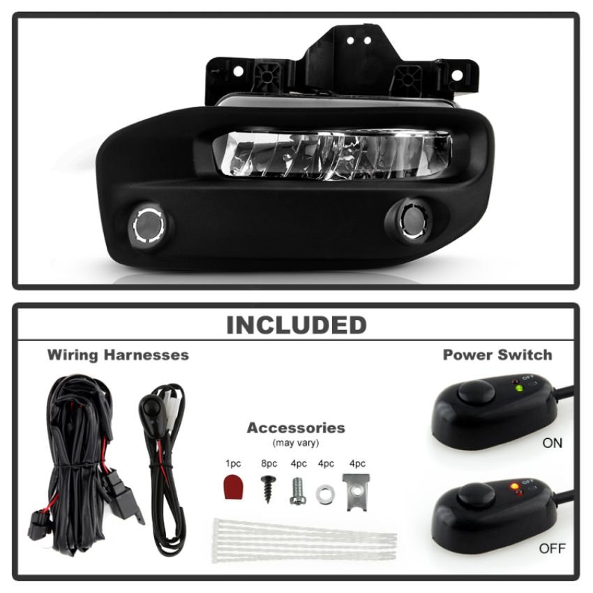 SPYDER 9051050 OEM Full LED Fog Lights W/Universal Switch