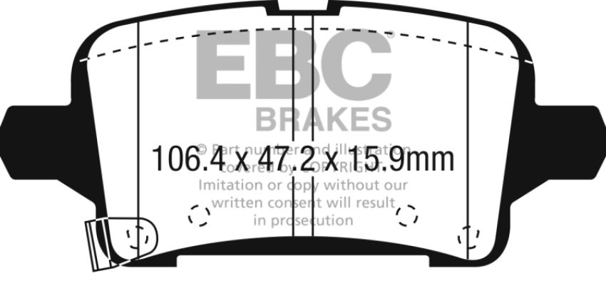 EBC Brakes DP33074C Redstuff Ceramic Low Dust Brake Pads