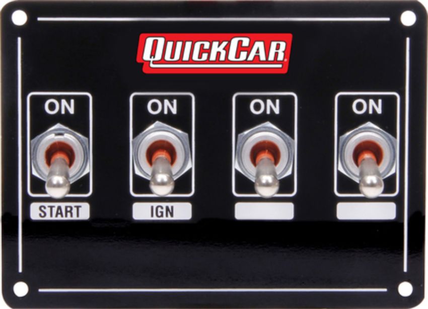 QUICKCAR RACING PRODUCTS QRP50-7431 Ignition Panel Extreme 4 Switch Single Ignition