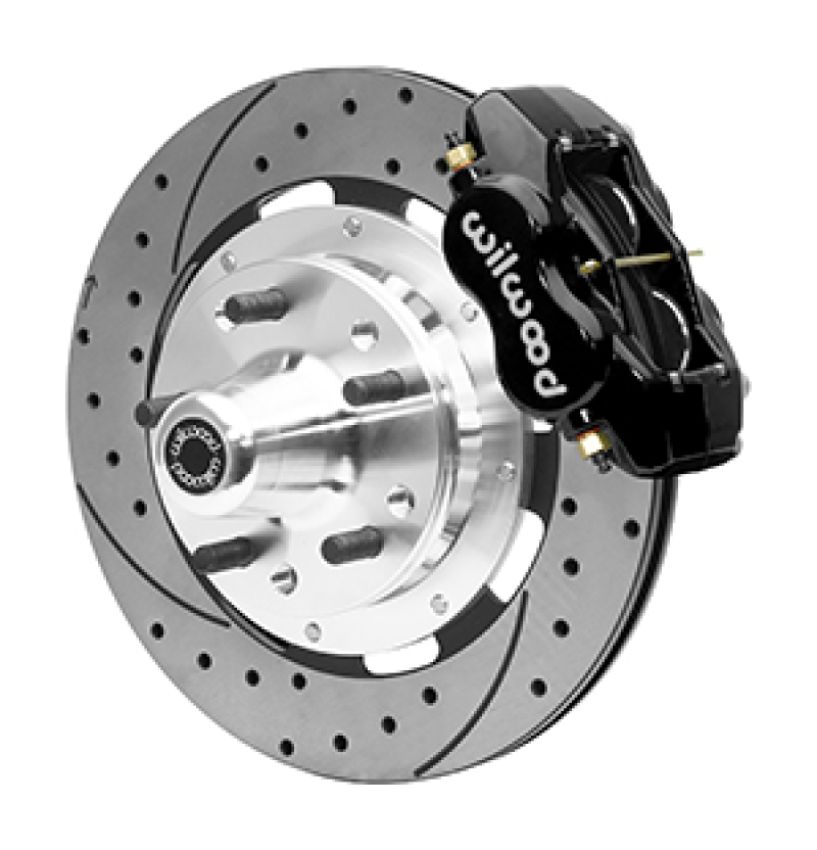 Wilwood 140-15548-D 55-57 Chevrolet Bel Air Forged Dynalite Front Big Brake Kit - Black