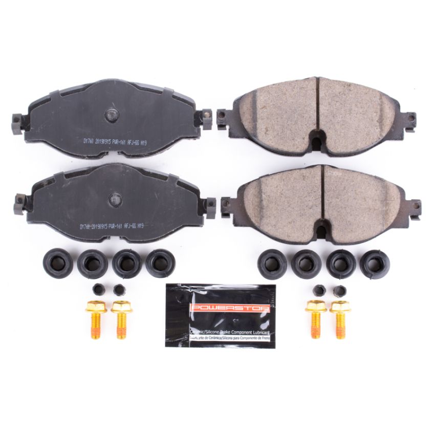 PowerStop Z23-1760 PowerStop - Z23 Daily Driver Carbon-Fiber Ceramic Brake Pads with Hardware Kit