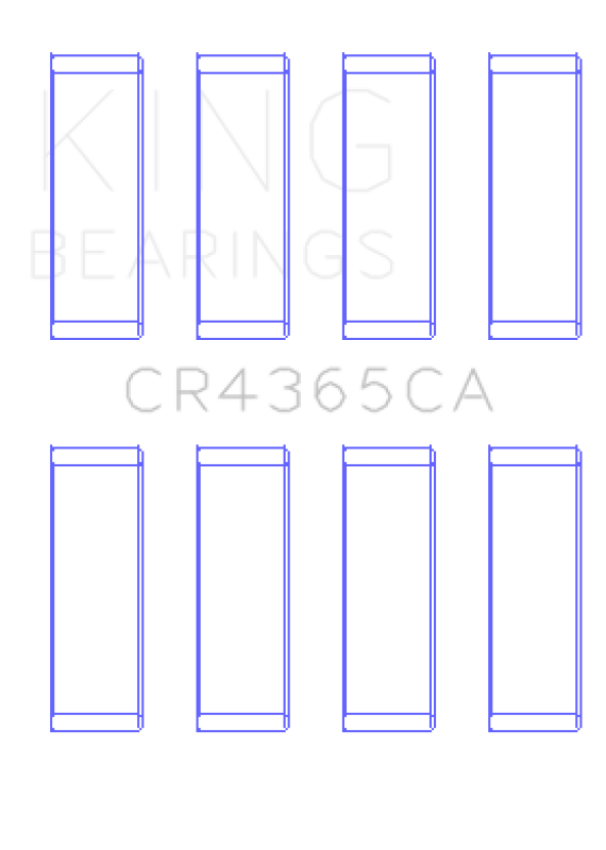 King Engine Bearings CR4365CA0.25 Ford ZETec S/Ecoboost1.6 (Size +0.25mm) Connecting Rod Bearing Set