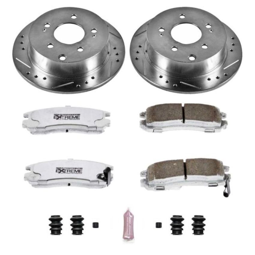 PowerStop K155-26 Z26 Street Performance Ceramic Brake Pad and Drilled & Slotted Rotor Kit