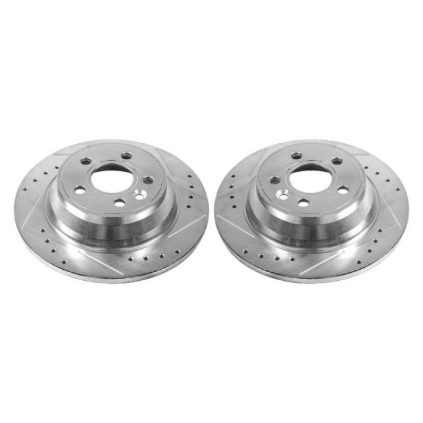 PowerStop EBR1074XPR PowerStop Evolution Performance Drilled, Slotted & Plated Brake Rotor Pair