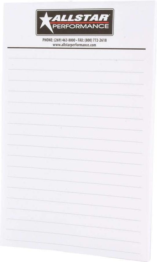 ALLSTAR PERFORMANCE ALL044 Allstar Notepad 5.5x8.5 Package of 6