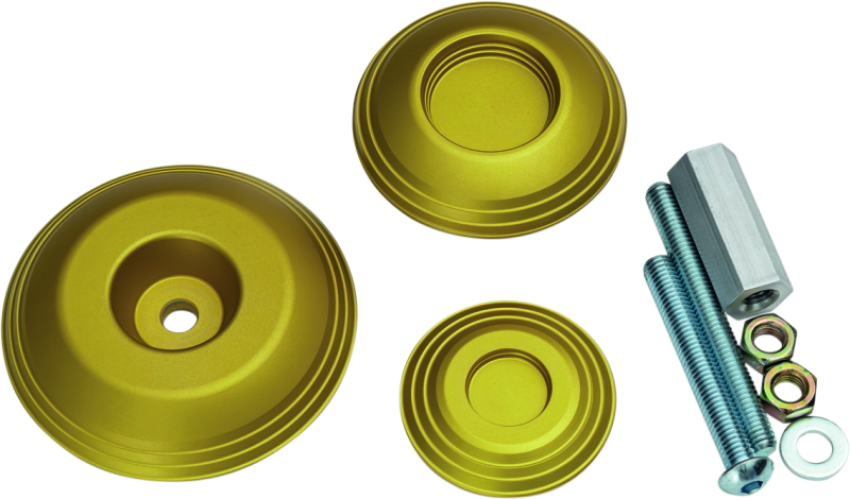 Kuryakyn 3802 Lodestar Rear Axle Sliders-BMW-Gold