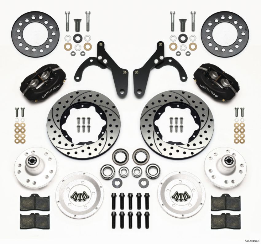 Wilwood 140-12458-D Forged Dynalite Front Kit 11.00in Drilled 59-64 Chevy Impala / 63-64 Corvette