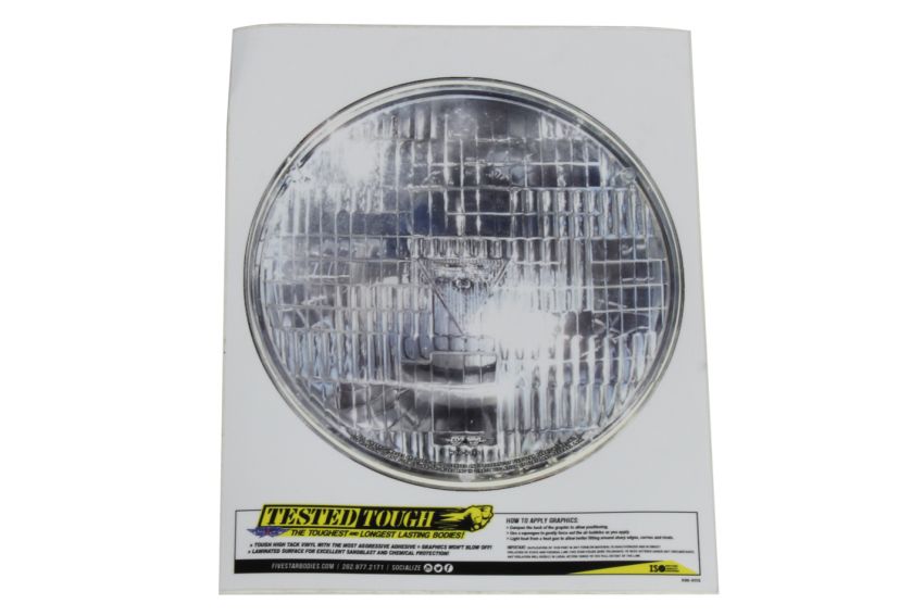 FIVESTAR FIVH00-411S Univer. Headlight Decal 7.25in Diameter