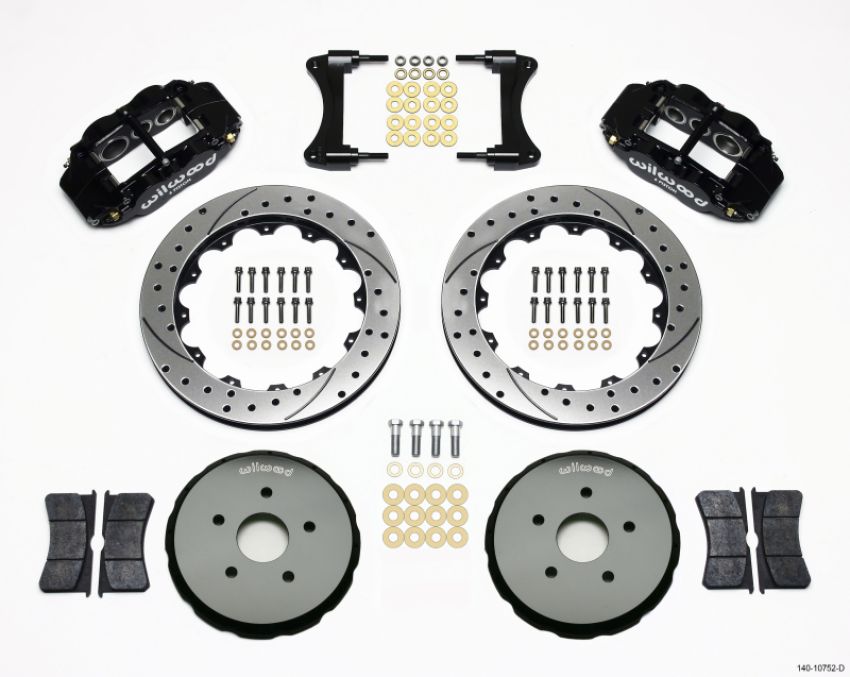 Wilwood 140-10752-D Narrow Superlite 6R Front Hat Kit 12.88in Drilled 2008 Toyota Matrix