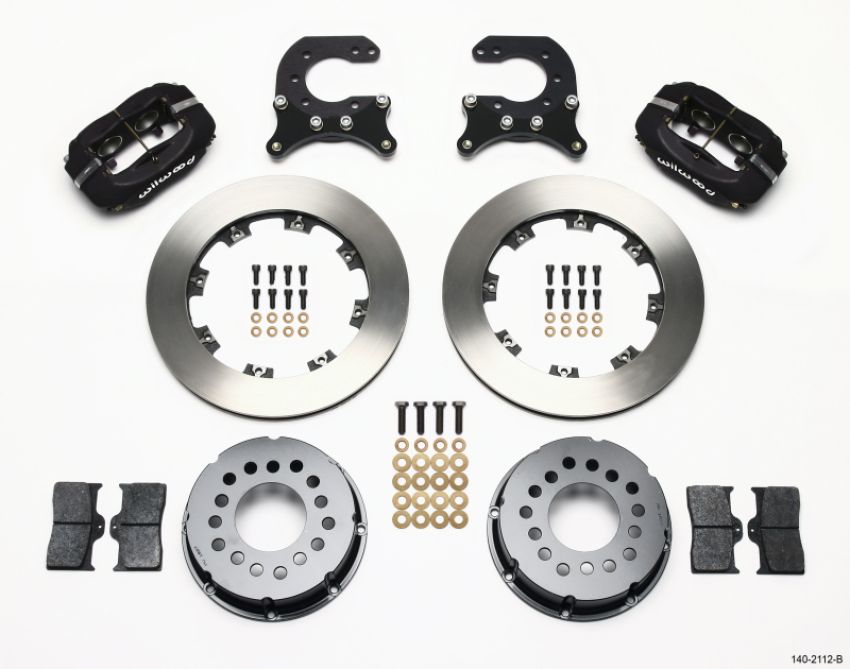 Wilwood 140-2112-B Forged Dynalite P/S Rear Kit Chev 12 Bolt w C-Clips