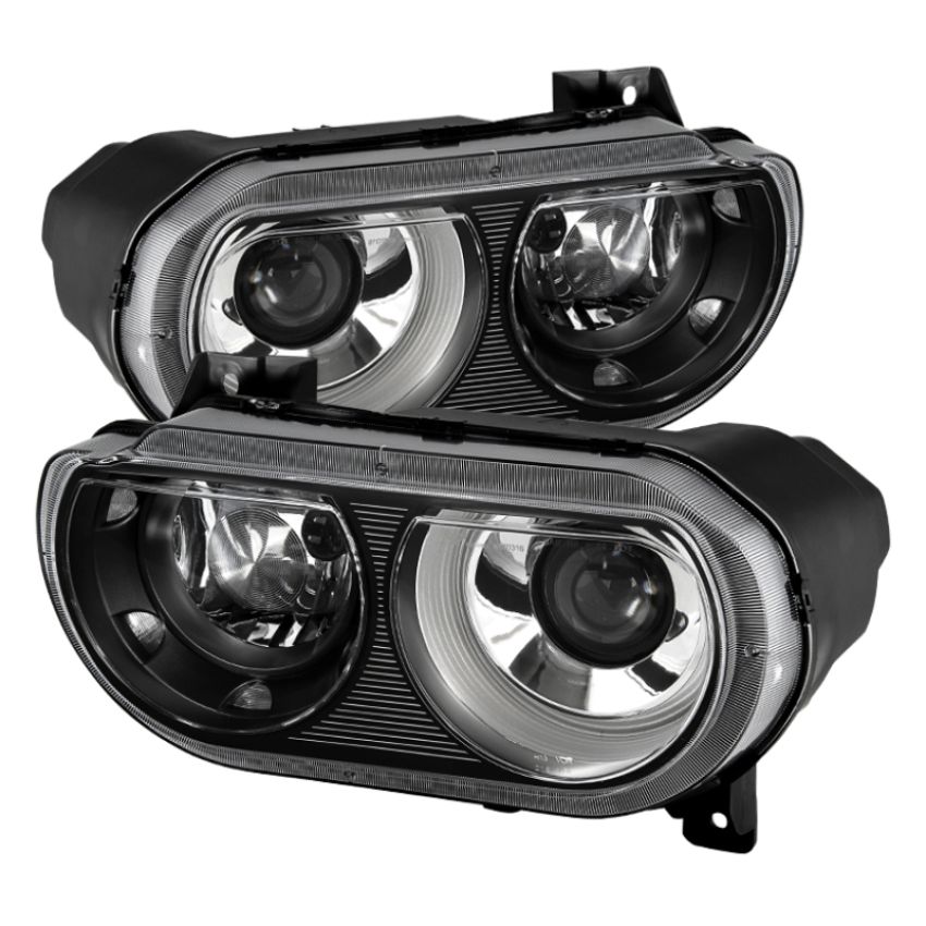 SPYDER 9027277 Xtune Dodge Challenger 08-14 Xenon Hid Model Only Projector Headlamps Black HD-JH-DCHAL08-HID-BK
