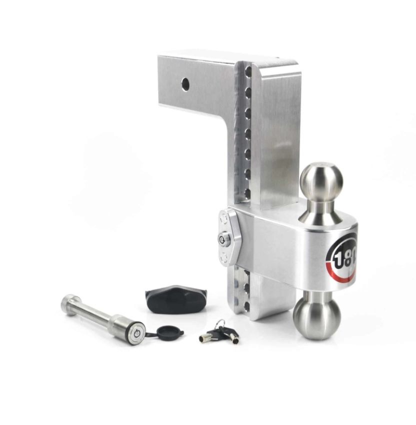 Weigh Safe LTB10-3-KA 180 Hitch 10in Drop Hitch & 3in Shank (10K/21K GTWR) w/WS05 - Aluminum