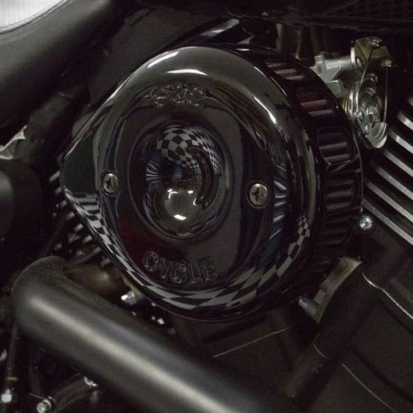 S&S Cycle 170-0446C 2014+ XG500/XG750 Models Stealth Air Cleaner Kit w/ Gloss Black Mini Teardrop Cover